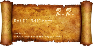 Reiff Róbert névjegykártya